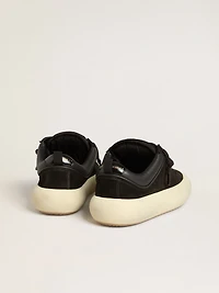 Men's Space-Star Cube black suede with perforated star