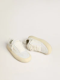 Men's Space-Star Cube white leather with perforated star