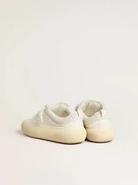 Men's Space-Star Cube white leather with perforated star