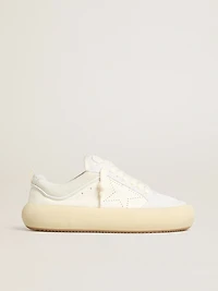 Men's Space-Star Cube white leather with perforated star