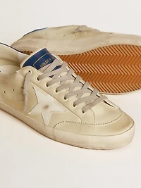 Men's Super-Star LTD nubuck with white leather star and blue heel tab