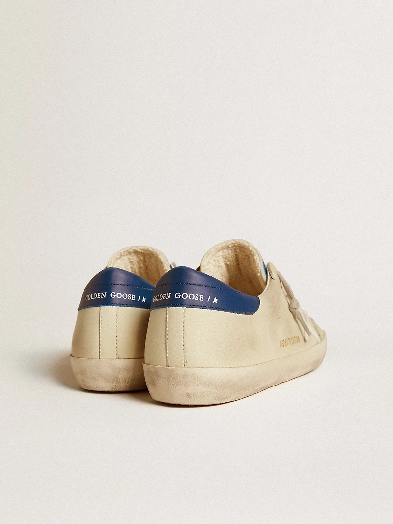 Men's Super-Star LTD nubuck with white leather star and blue heel tab
