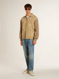 Men's Super-Star LTD nubuck with white leather star and blue heel tab