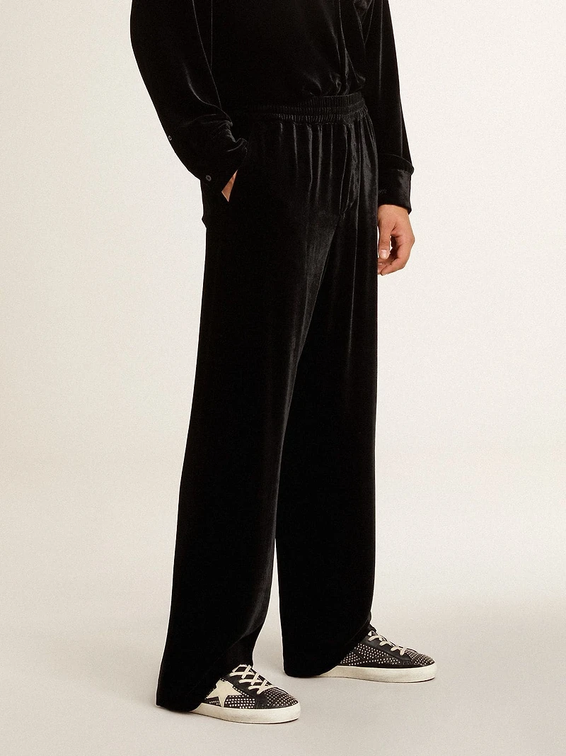 Men’s Super-Star studded black nappa with white leather star