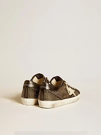 Men’s Super-Star studded black nappa with white leather star
