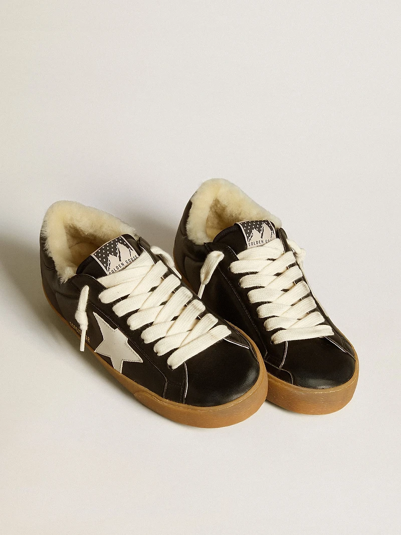 Men's Super-Star matelassé nappa with leather star and shearling lining