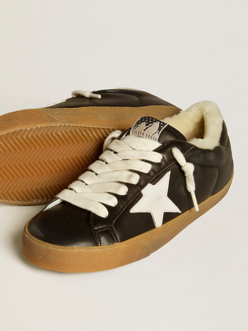 Men's Super-Star matelassé nappa with leather star and shearling lining