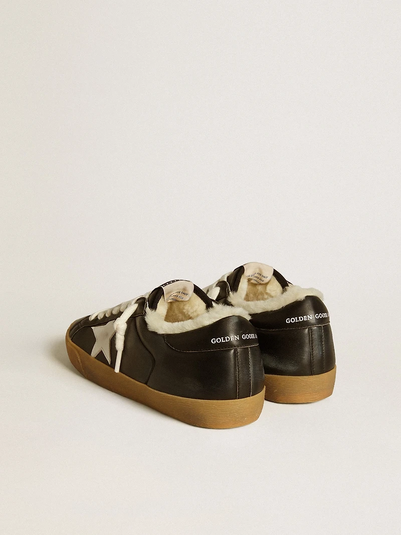 Men's Super-Star matelassé nappa with leather star and shearling lining
