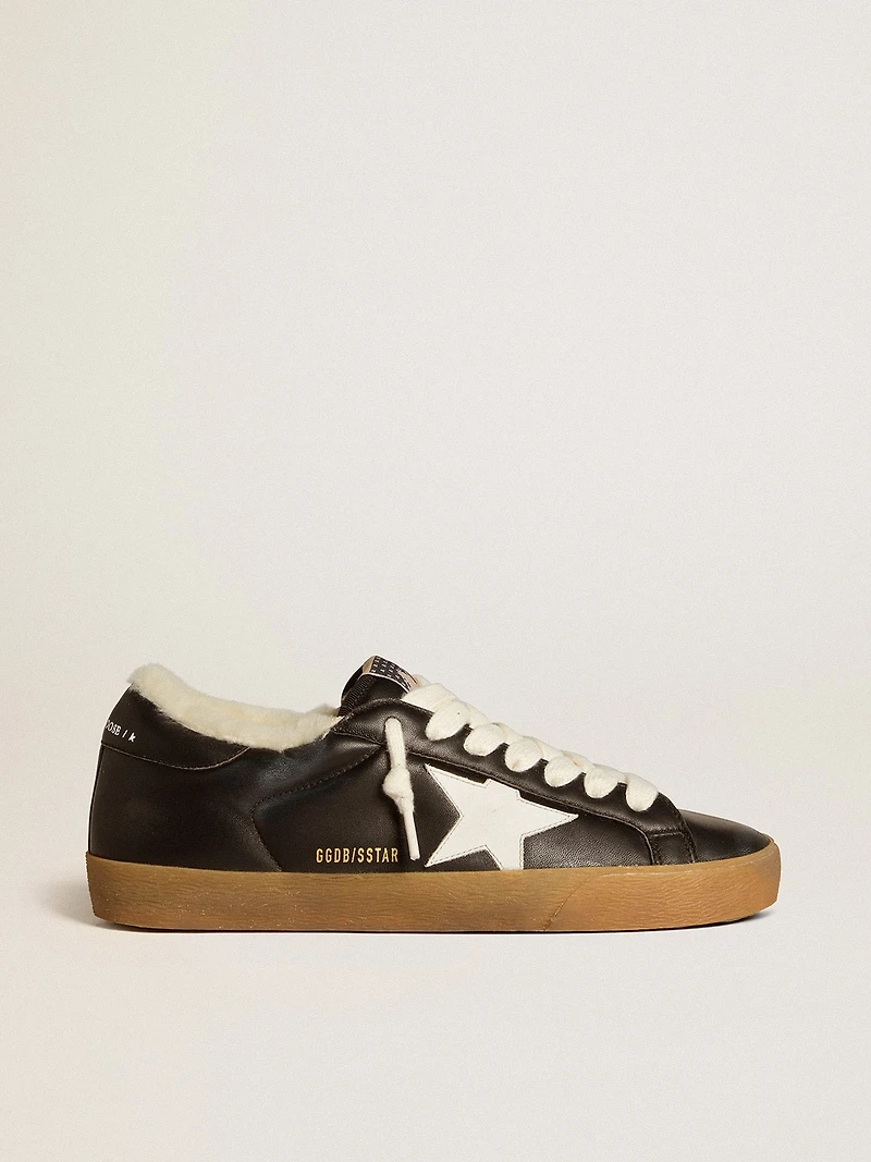 Men's Super-Star matelassé nappa with leather star and shearling lining