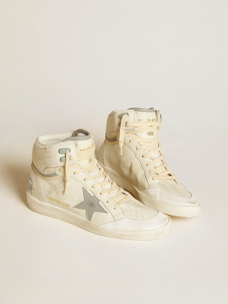 Men's Sky-Star leather with light blue star and white heel tab