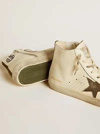 Francy Penstar nappa with black suede star and cotton heel tab