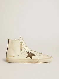 Francy Penstar nappa with black suede star and cotton heel tab