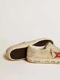 Men's Super-Star LTD gray suede with red leather star