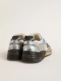 Men's Dad-Star mesh and silver foiled leather with black star