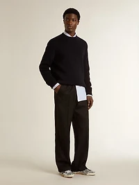 Men's True-Star silver sequins with black star and leather heel tab