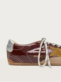 Men's True-Star burgundy naplak with suede star and silver nappa heel tab