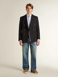 Men's True-Star tobacco-colored suede with white star and platinum heel tab
