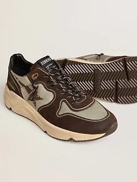 Men's Running Sole nylon and suede with printed star leather heel tab