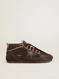 Men's Mid star Ski brown suede with leather and heel tab