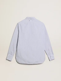 Men's shirt with narrow stripes
