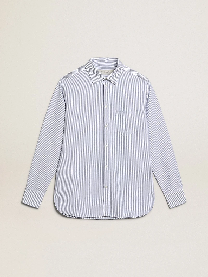 Men's shirt with narrow stripes