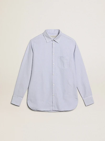 Men's shirt with narrow stripes