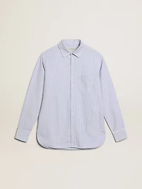 Men's shirt with narrow stripes