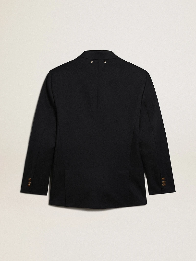 Men's double-breasted blazer dark blue