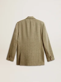 Men's double-breasted blazer Shetland wool