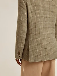 Men's double-breasted blazer Shetland wool
