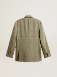 Men's double-breasted blazer Shetland wool