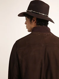 Golden Collection flight jacket dark brown suede