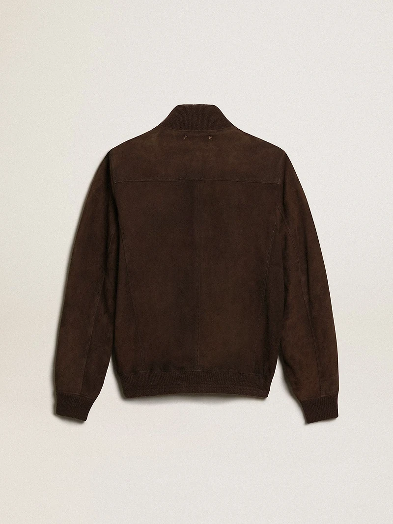 Golden Collection flight jacket dark brown suede