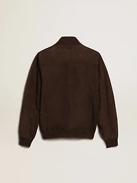 Golden Collection flight jacket dark brown suede