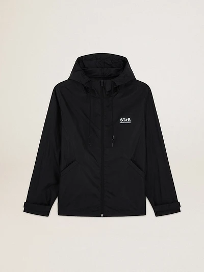 Men's windcheater with contrasting white logo and star
