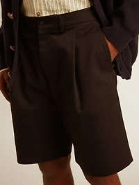 Men's Bermuda shorts black cotton