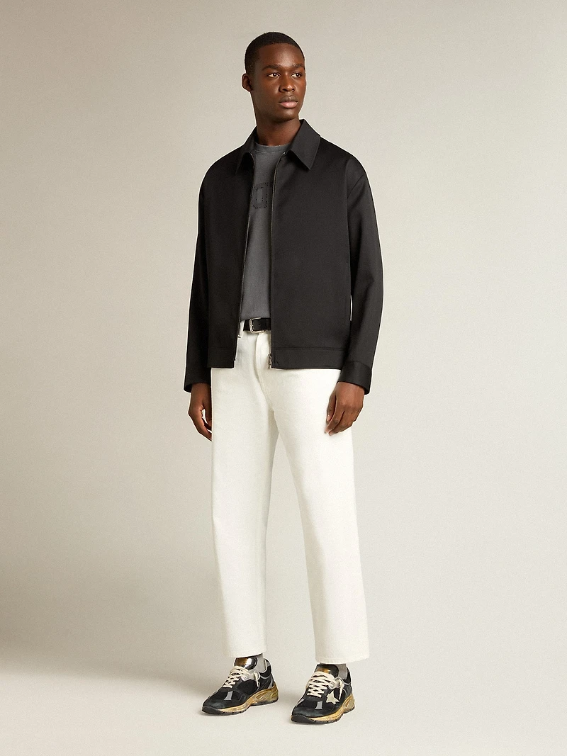 Men's white denim pants