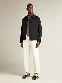 Men's white denim pants