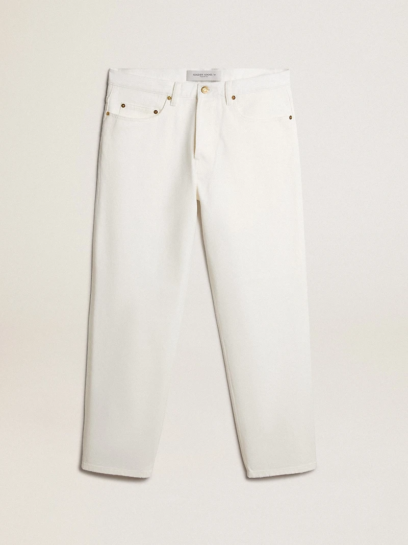 Men's white denim pants