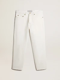 Men's white denim pants