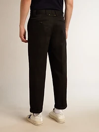 Men's black cotton chinos