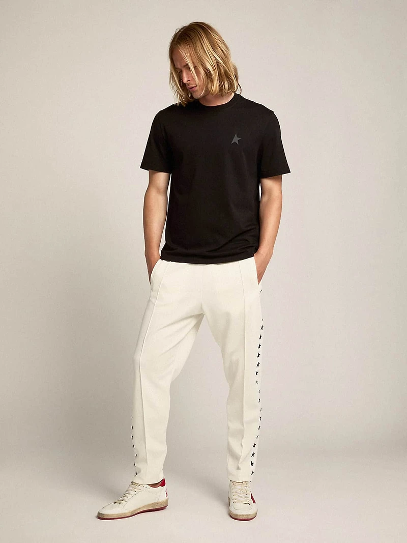 Black star Collection T-shirt with tone-on-tone on the front