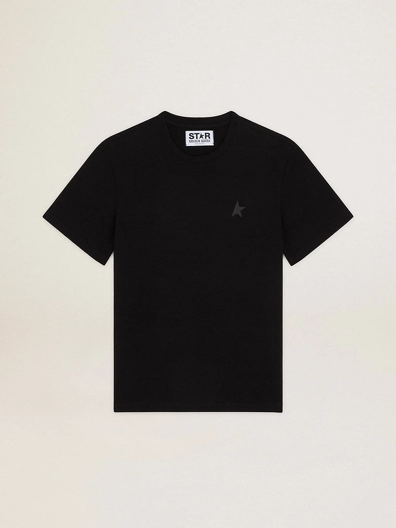 Black star Collection T-shirt with tone-on-tone on the front