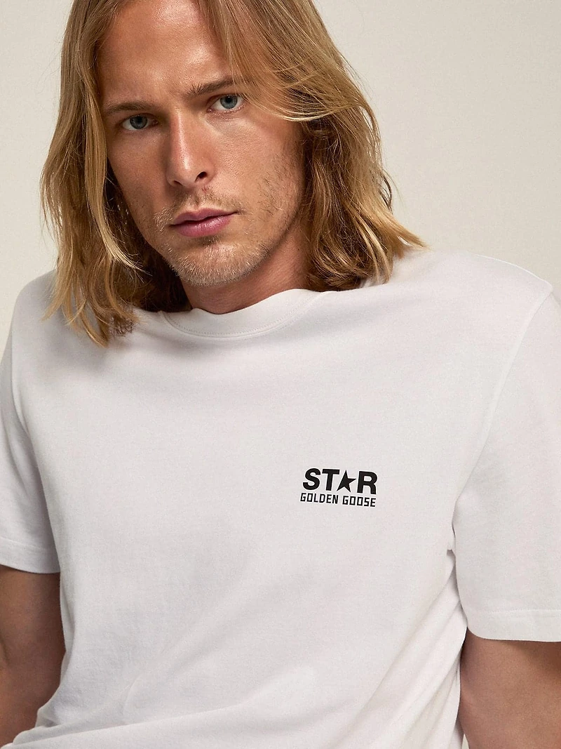 White star Collection T-shirt with contrasting black logo and