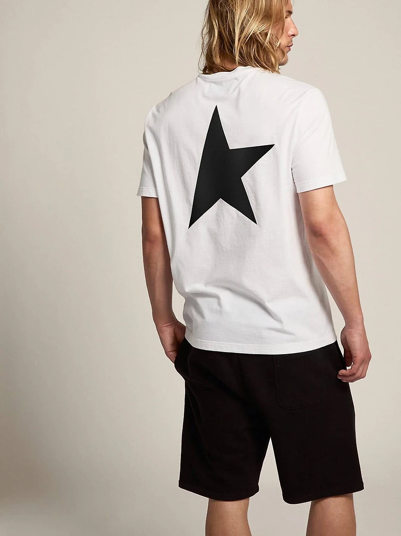 White star Collection T-shirt with contrasting black logo and