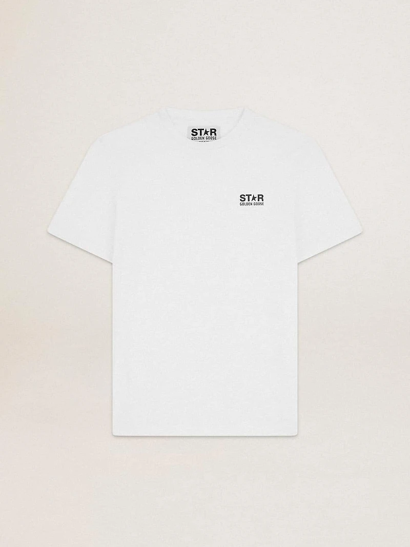 White star Collection T-shirt with contrasting black logo and