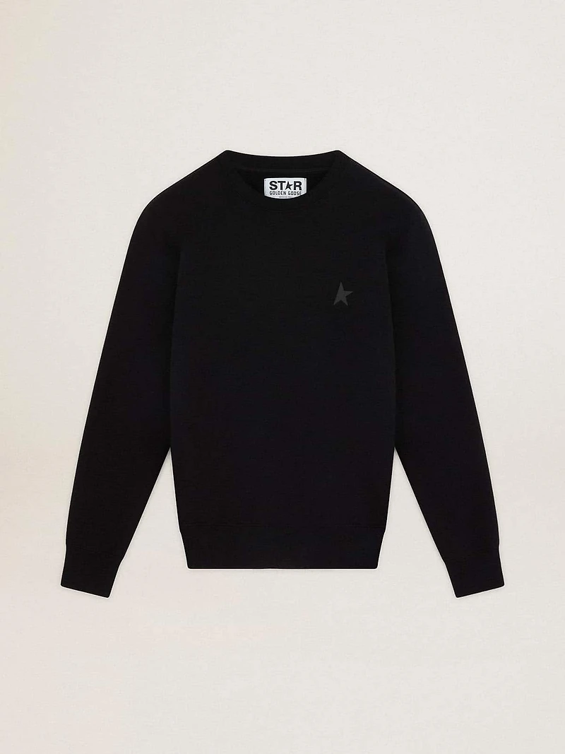 Black Archibald star Collection sweatshirt with tone-on-tone on the front