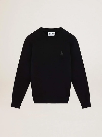 Black Archibald star Collection sweatshirt with tone-on-tone on the front