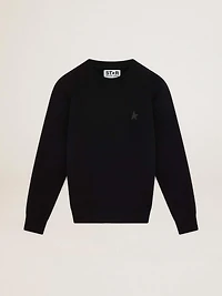Black Archibald star Collection sweatshirt with tone-on-tone on the front