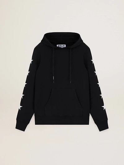 Black Alighiero Star Collection sweatshirt with contrasting white stars